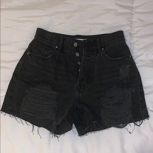 Pacsun High rise icon black shorts